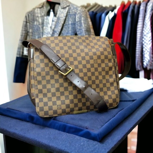 LOUIS VUITTON Messenger Damier Bag Crossbody LV Monogram Shoulder Mens Briefcase - Picture 2 of 16